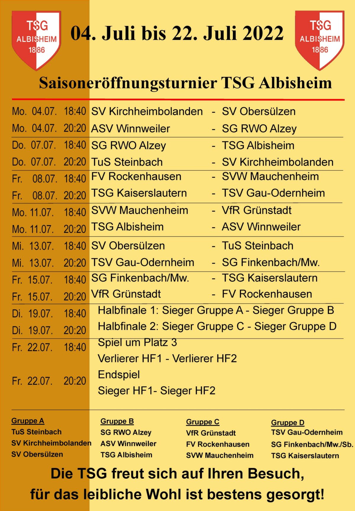 Saisoneröffnungsturnier TSG Albisheim