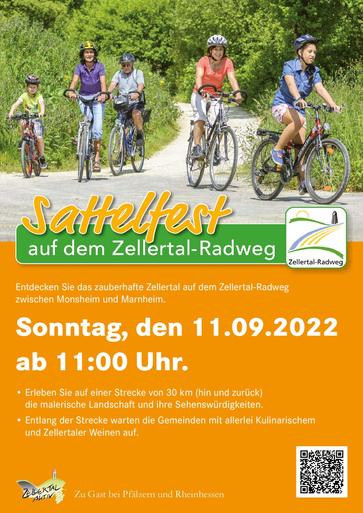 Sattelfest auf dem Zellertal-Radweg